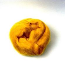 50g Pack of Yellow 23 Micron Merino Wool Tops